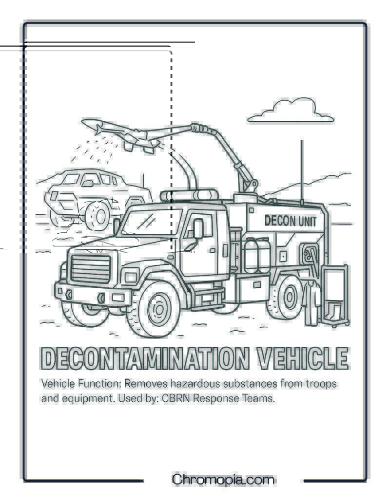 Decontamination Vehicle – Military Vehicle Coloring Page