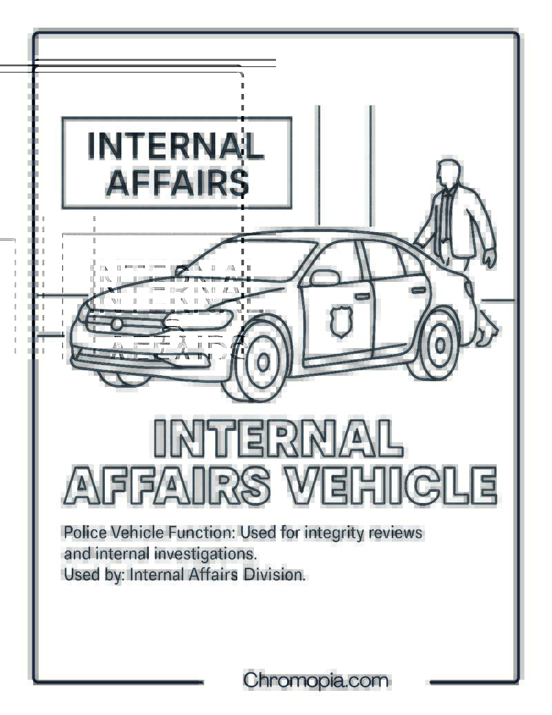 Internal Affairs Vehicle – Police Vehicle Coloring Page