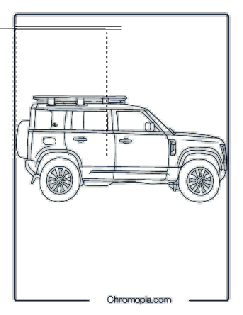 Land Rover Defender – Car Coloring Page