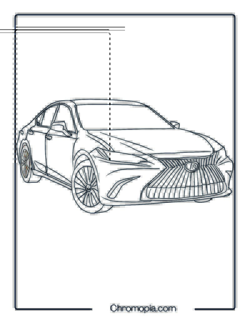 Lexus ES – Car Coloring Page
