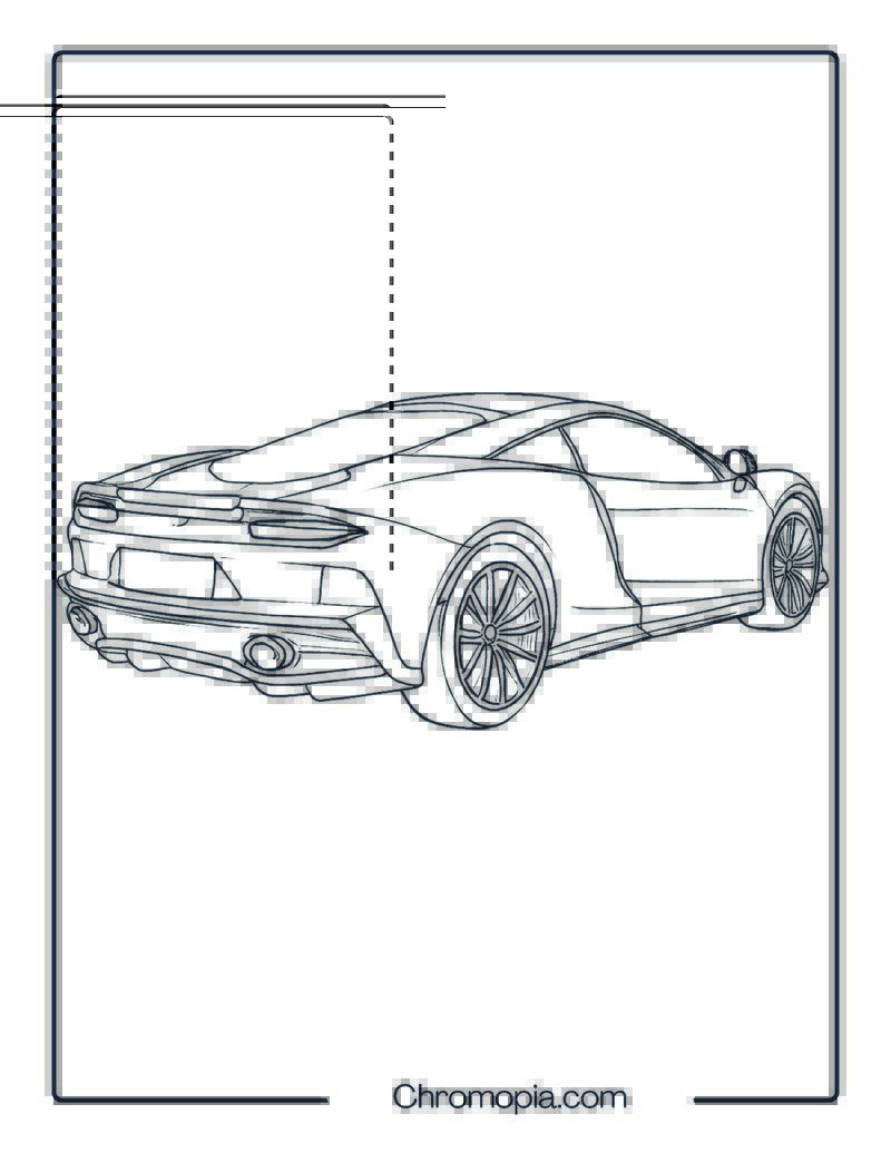 McLaren GT – Car Coloring Page