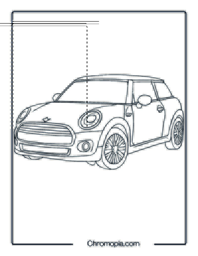Mini Cooper – Car Coloring Page
