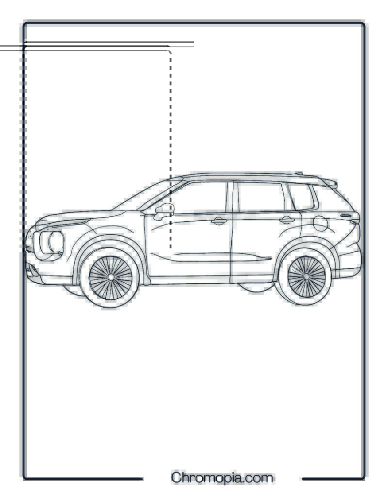 Mitsubishi Outlander – Car Coloring Page