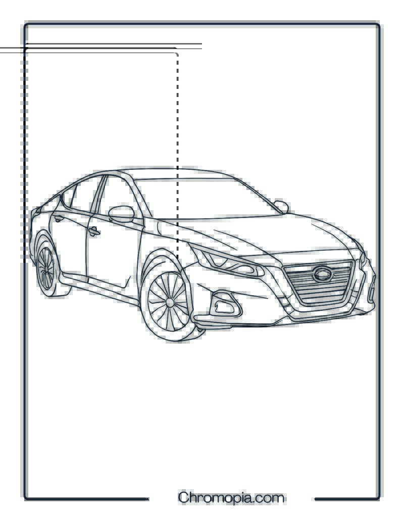 Nissan Altima – Car Coloring Page