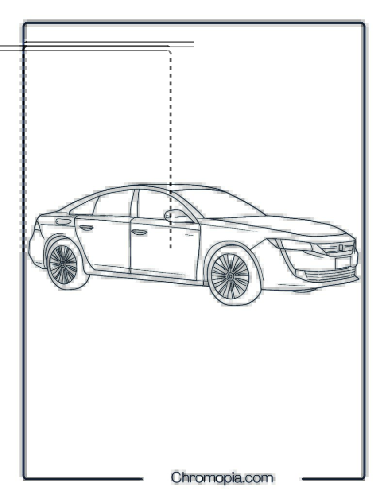 Peugeot 508 – Car Coloring Page