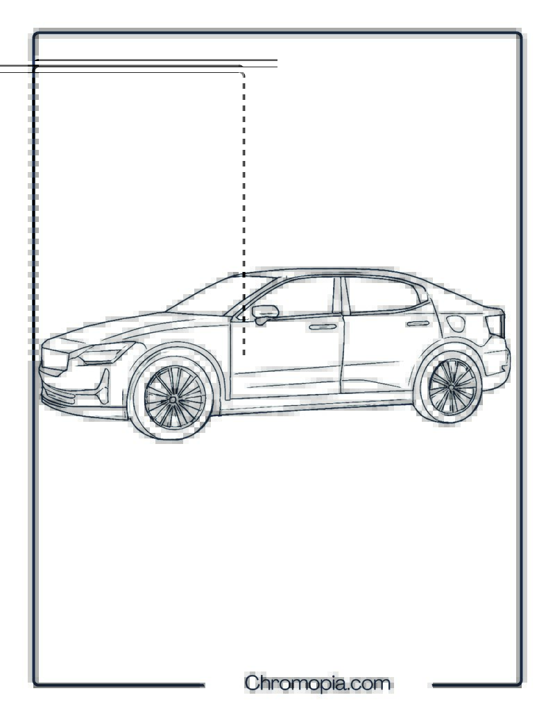 Polestar 2 – Car Coloring Page