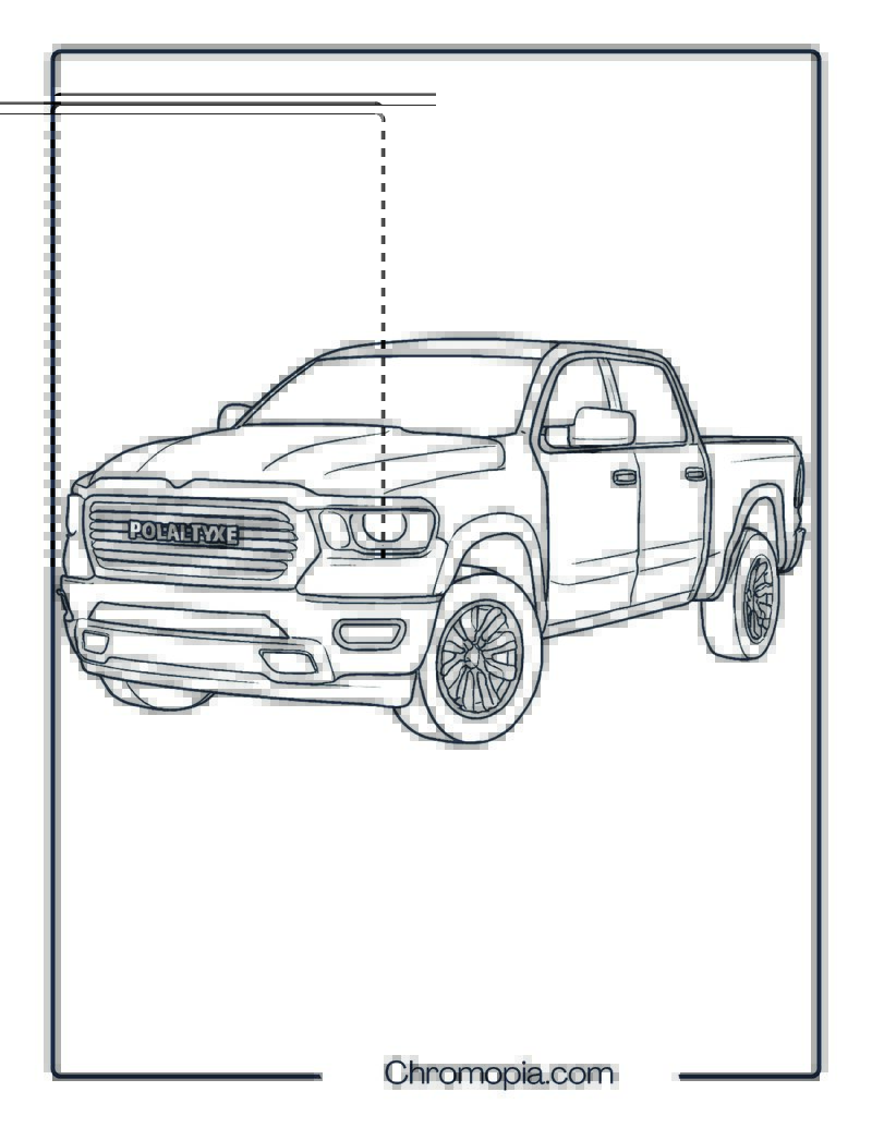 Ram 1500 – Car Coloring Page