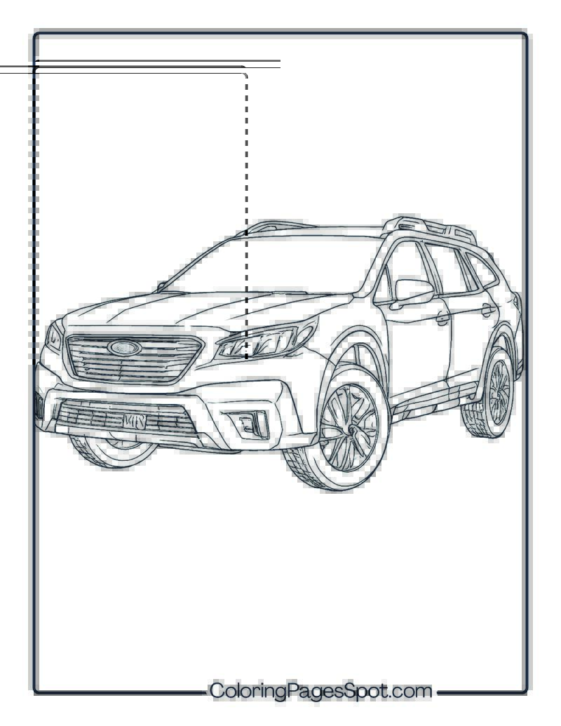Subaru Outback – Car Coloring Page