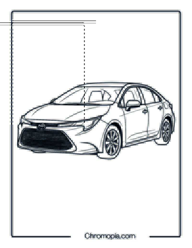 Toyota Corolla – Car Coloring Page