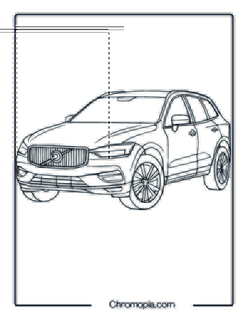 Volvo XC60 – Car Coloring Page