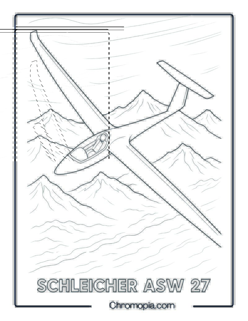 Schleicher ASW 27 – Aircraft Coloring Page
