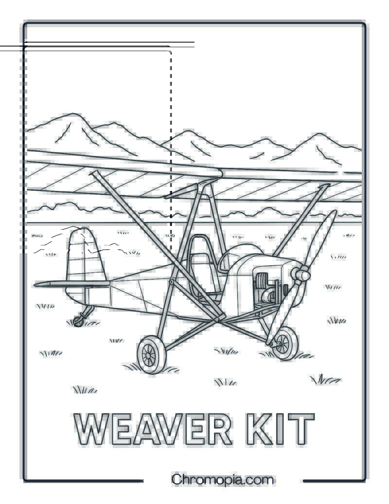 Weaver Aircraft Company Kitten – Aircraft Coloring Page