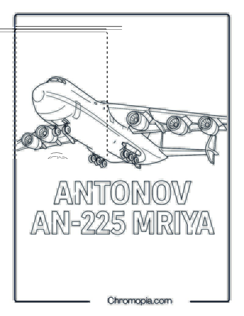 Antonov An-225 Mriya – Aircraft Coloring Page