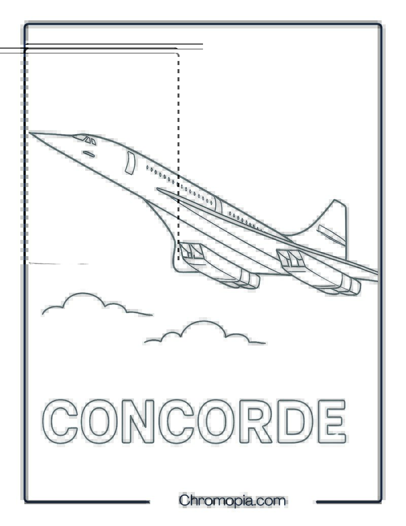 Concorde – Aircraft Coloring Page
