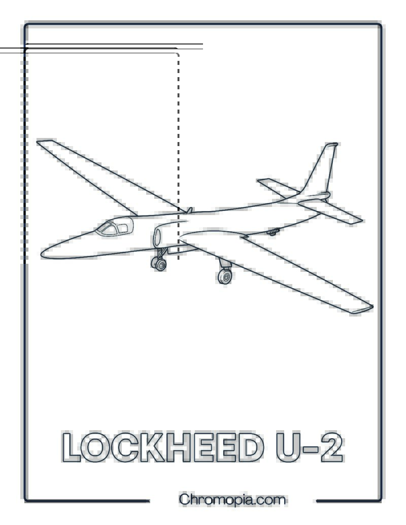 Lockheed U-2 – Aircraft Coloring Page
