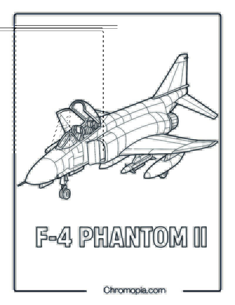 McDonnell Douglas F-4 Phantom II – Aircraft Coloring Page