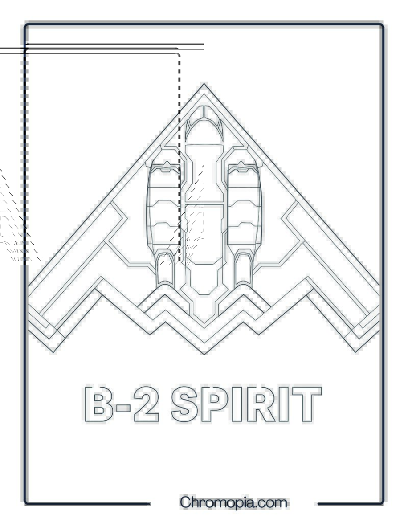 Northrop Grumman B-2 Spirit – Aircraft Coloring Page