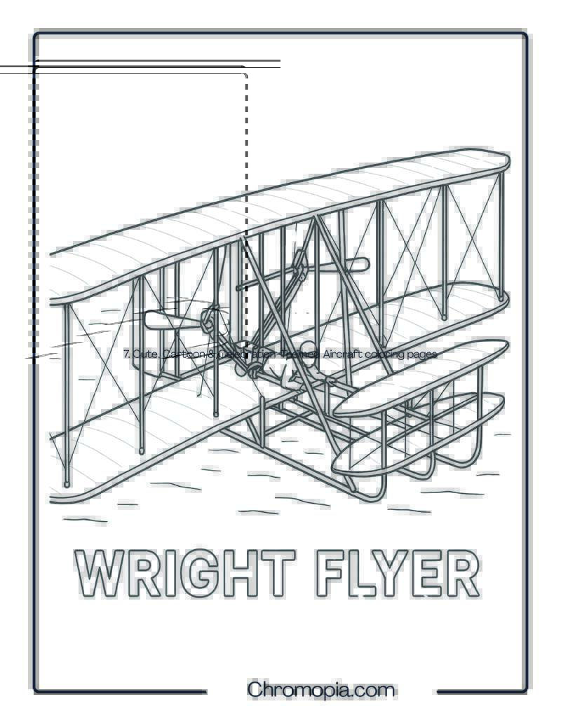 Wright Flyer – Aircraft Coloring Page