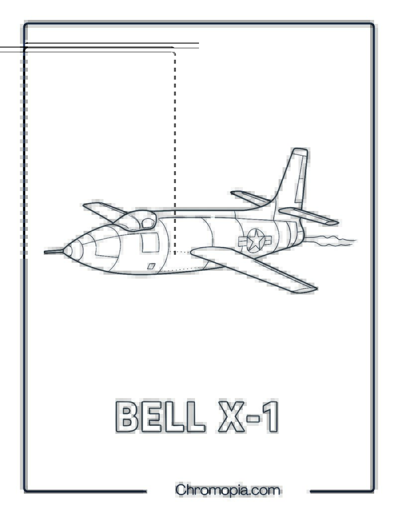 Bell X-1 – Aircraft Coloring Page