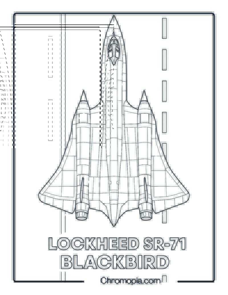 Lockheed SR-71 Blackbird – Aircraft Coloring Page
