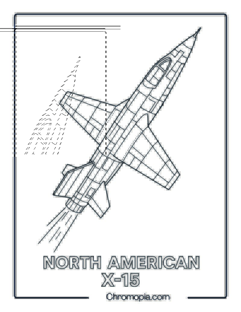 North American X-15 – Aircraft Coloring Page