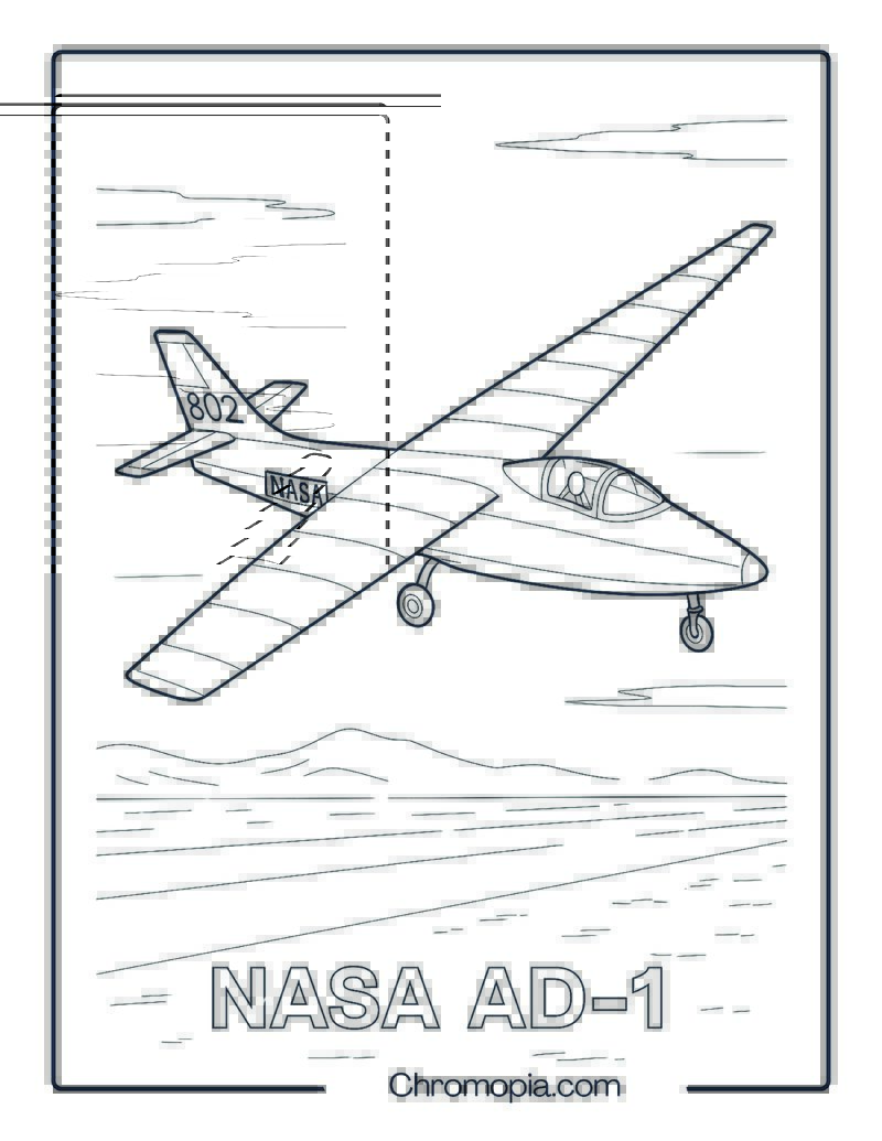 NASA AD-1 – Aircraft Coloring Page