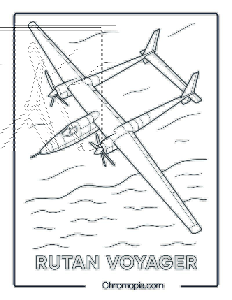 Rutan Voyager – Aircraft Coloring Page