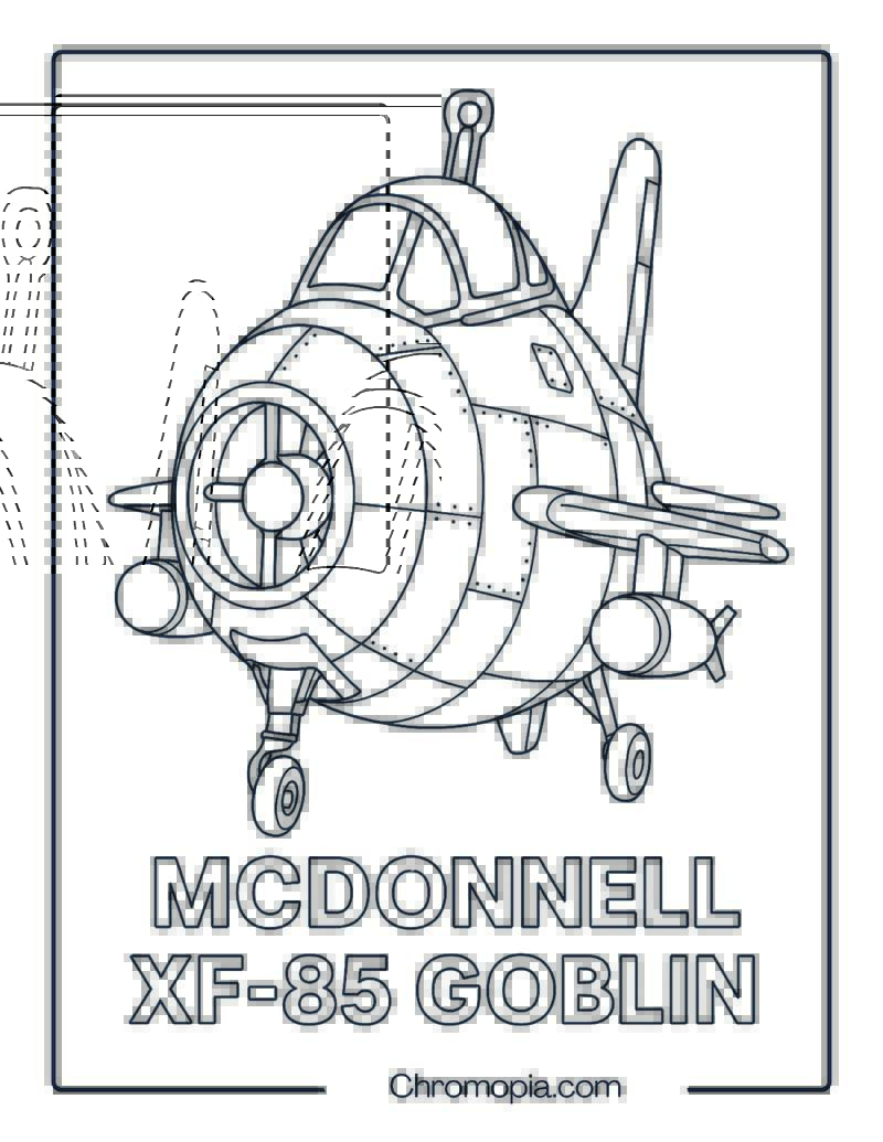 McDonnell XF-85 Goblin – Aircraft Coloring Page