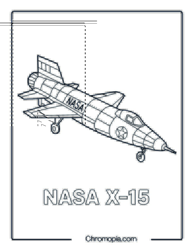 NASA X-15 – Aircraft Coloring Page