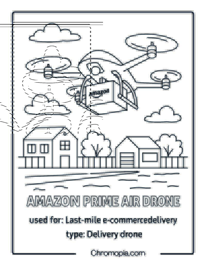 Amazon Prime Air Drone – Drone Coloring Page