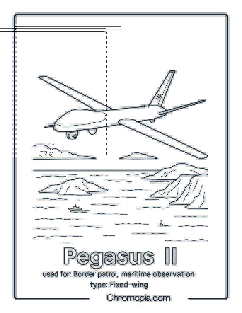 Pegasus II – Drone Coloring Page