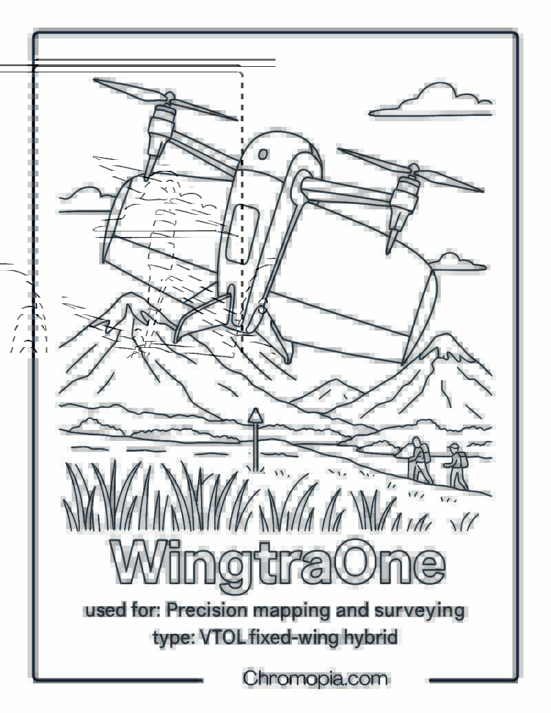WingtraOne – Drone Coloring Page