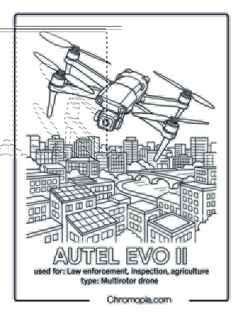 Autel EVO II – Drone Coloring Page