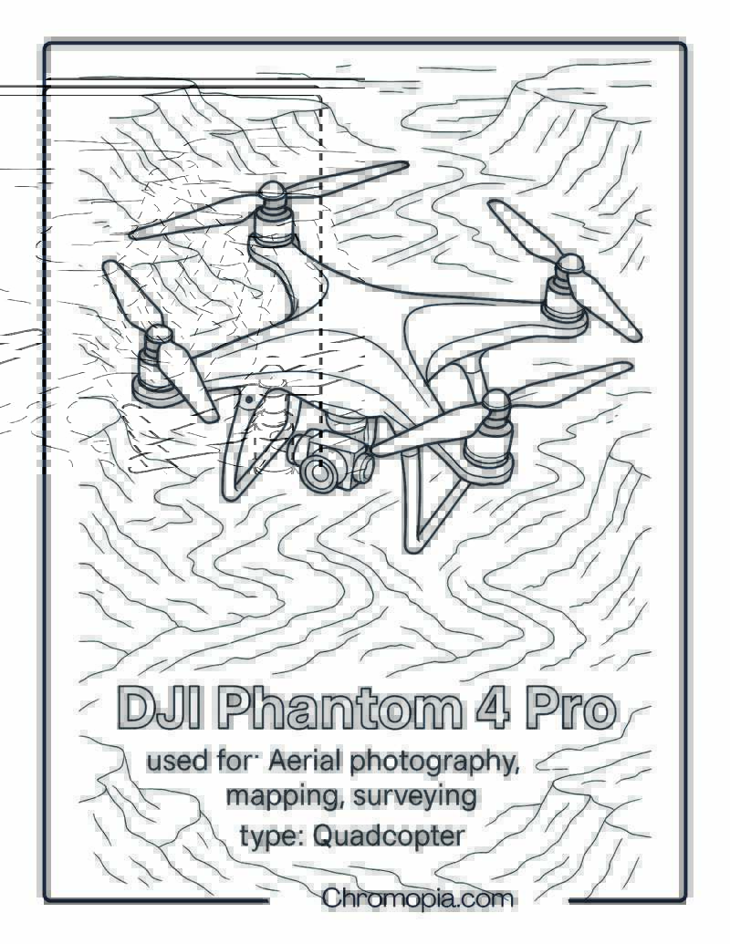 DJI Phantom 4 Pro – Drone Coloring Page