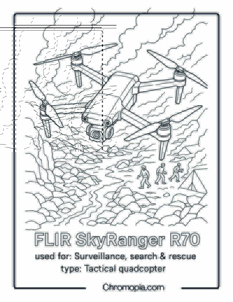 FLIR SkyRanger R70 – Drone Coloring Page