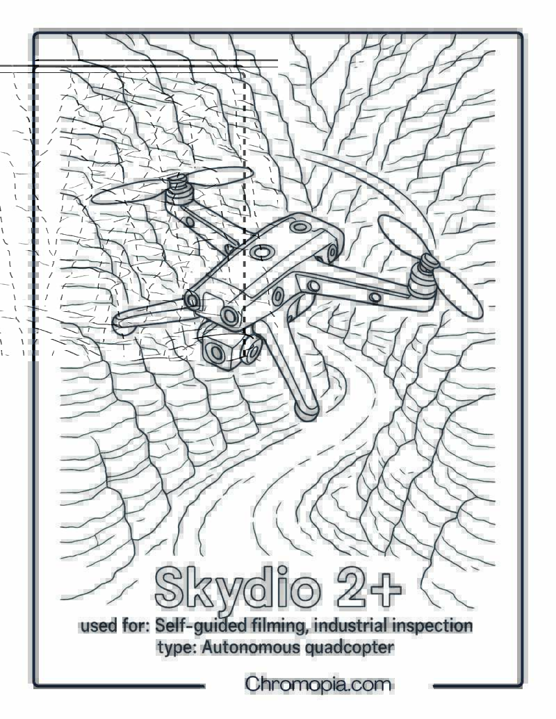 Skydio 2+ – Drone Coloring Page