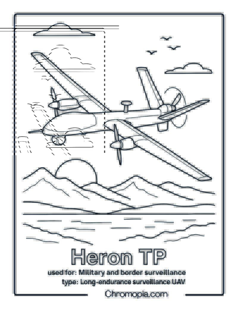 Heron TP – Drone Coloring Page