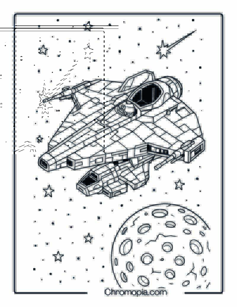 The Ghost Ship from Star Wars Rebels in Deep Orbit – Star Wars Space Shuttle Coloring Page