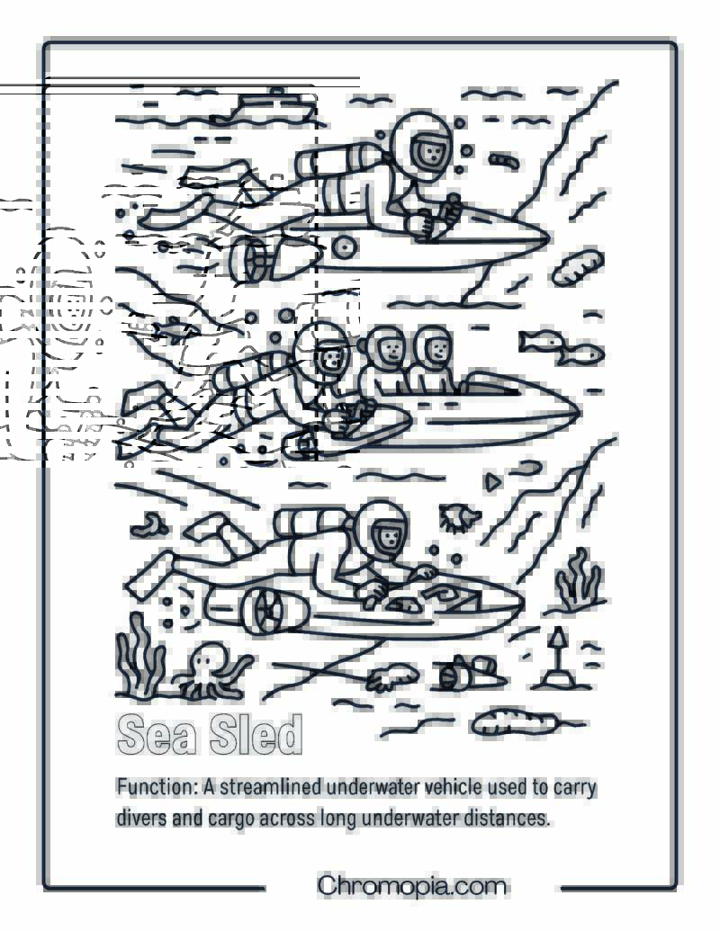Sea Sled Coloring Page