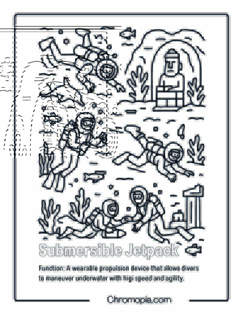 Submersible Jetpack Coloring Page