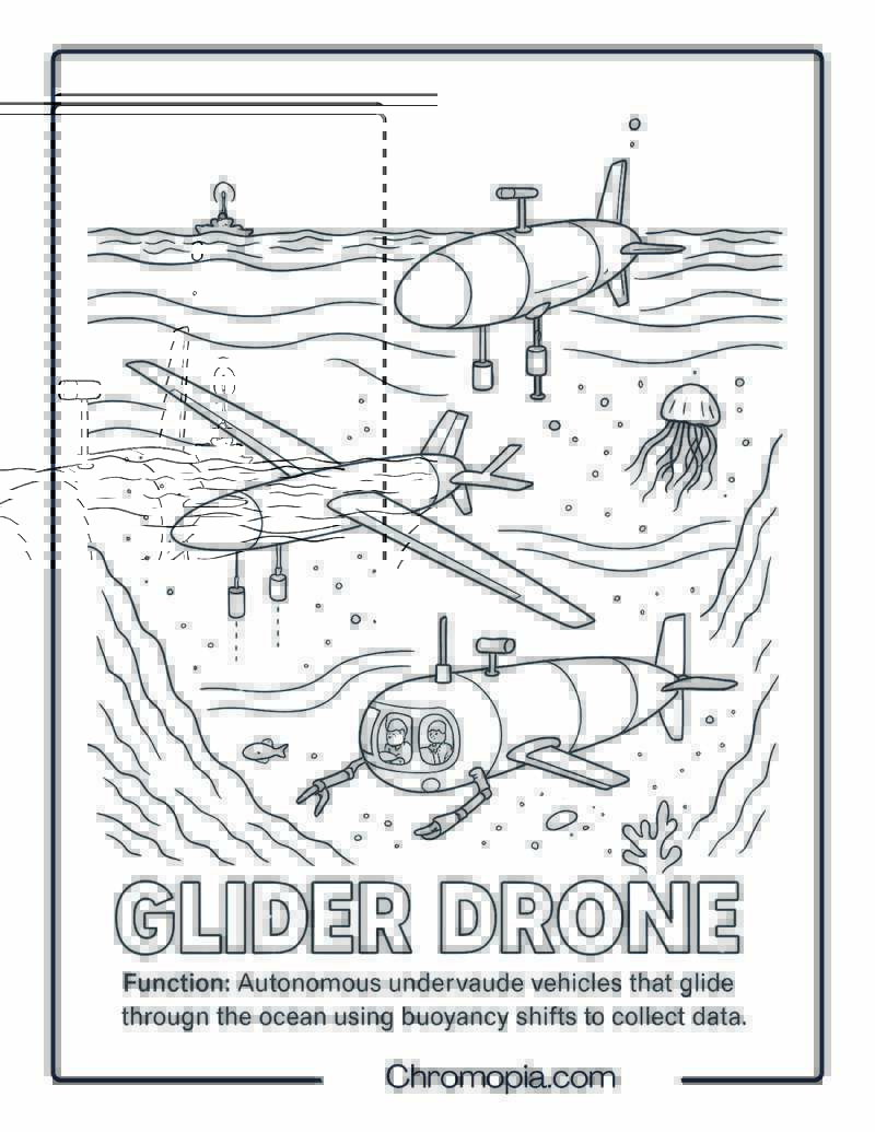 Glider Drone Coloring Page