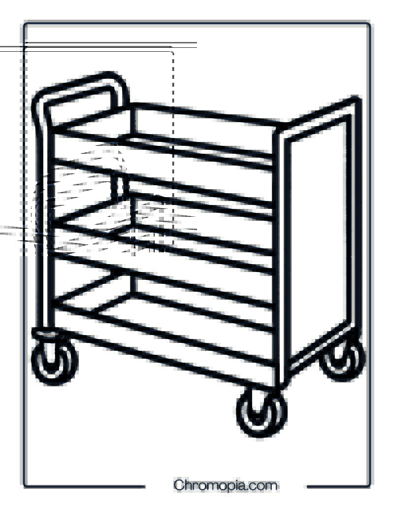 Warehouse Picking Cart – Coloring Page Prompt