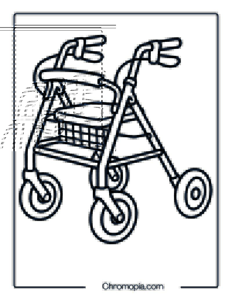 16Mobility Aids & Medical Devices – 4 Wheeled Coloring Pages