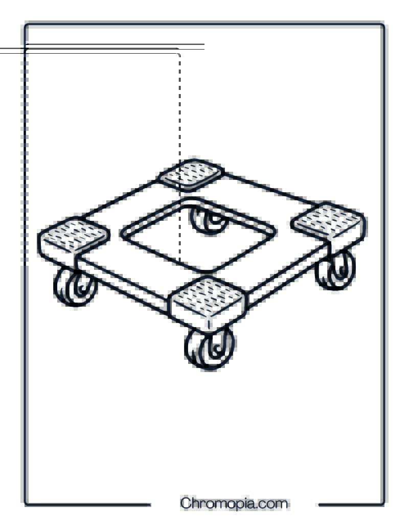 Furniture Mover Slider Dolly – Coloring Page