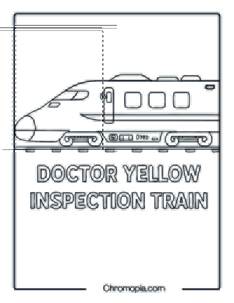 JR East Doctor Yellow Inspection Train (Japan) – Train Coloring Page