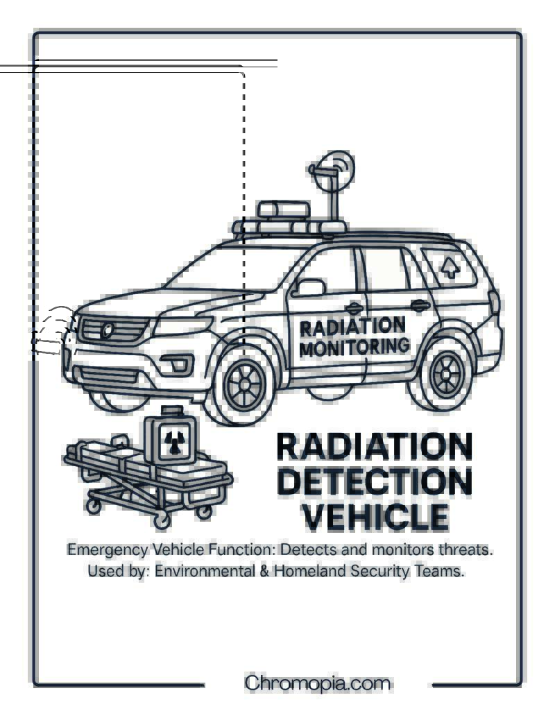 Radiation Detection Vehicle – Emergency Vehicle Coloring Page