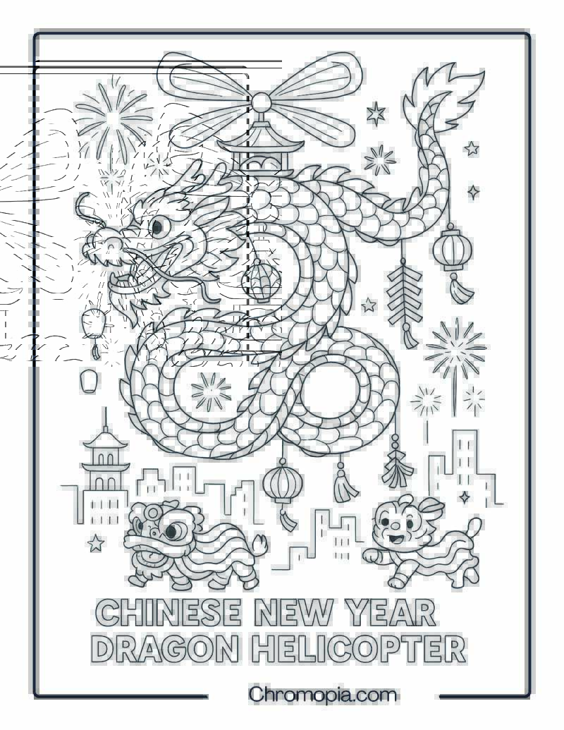 Chinese New Year Dragon Helicopter