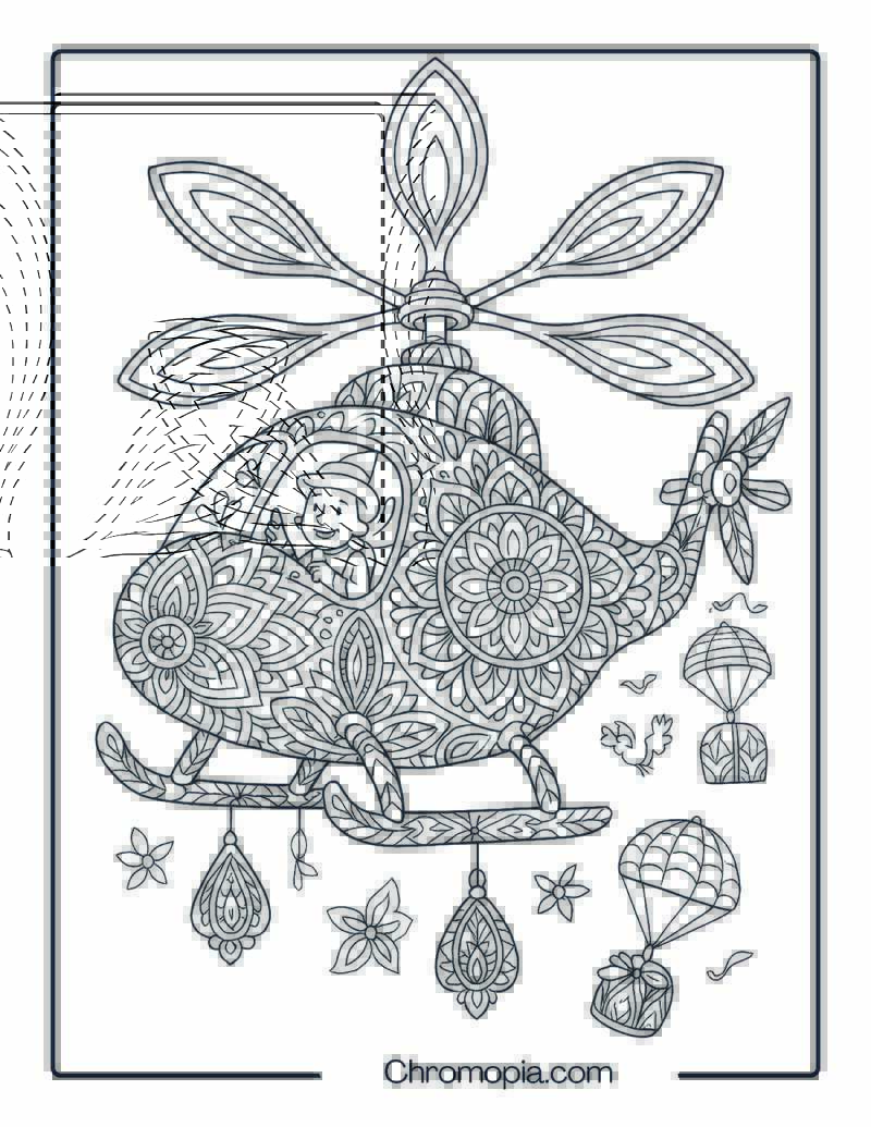 Mandala Art Spiritual Helicopter