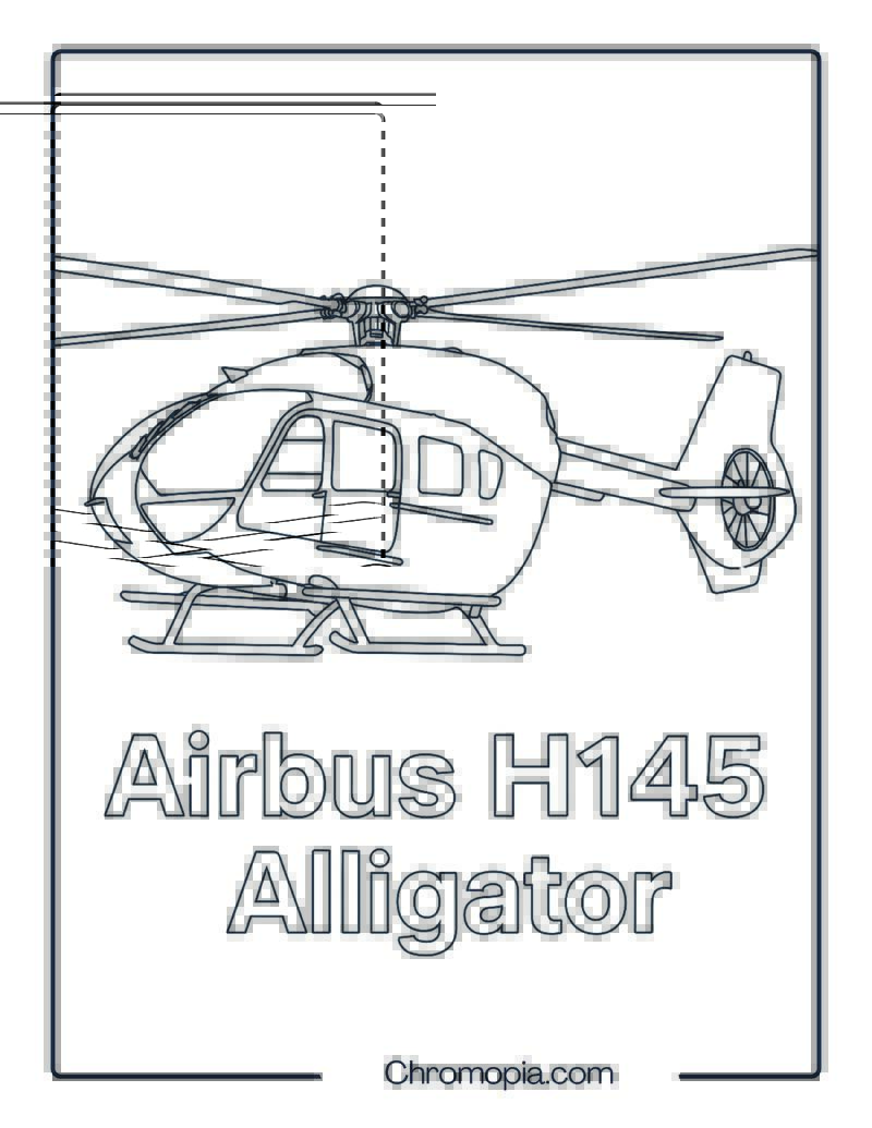 Airbus H145 – Helicopter Coloring Page