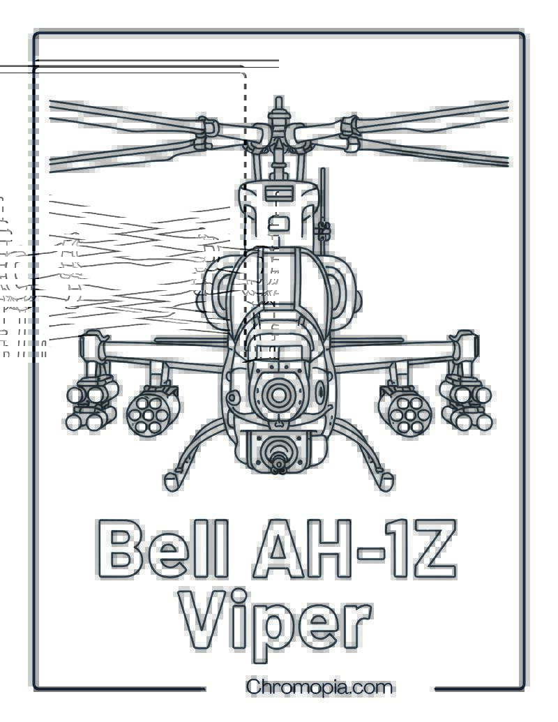 Bell AH-1Z Viper – Helicopter Coloring Page